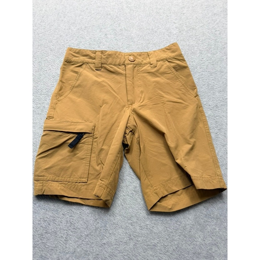 The North Face Boys Brown Cargo Hiking Shorts Size S 7/8 Tan Nylon Stretch